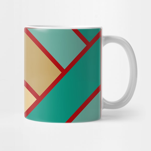 Geometric Pattern: Art Deco Diamond: Turquoise by Red Wolf